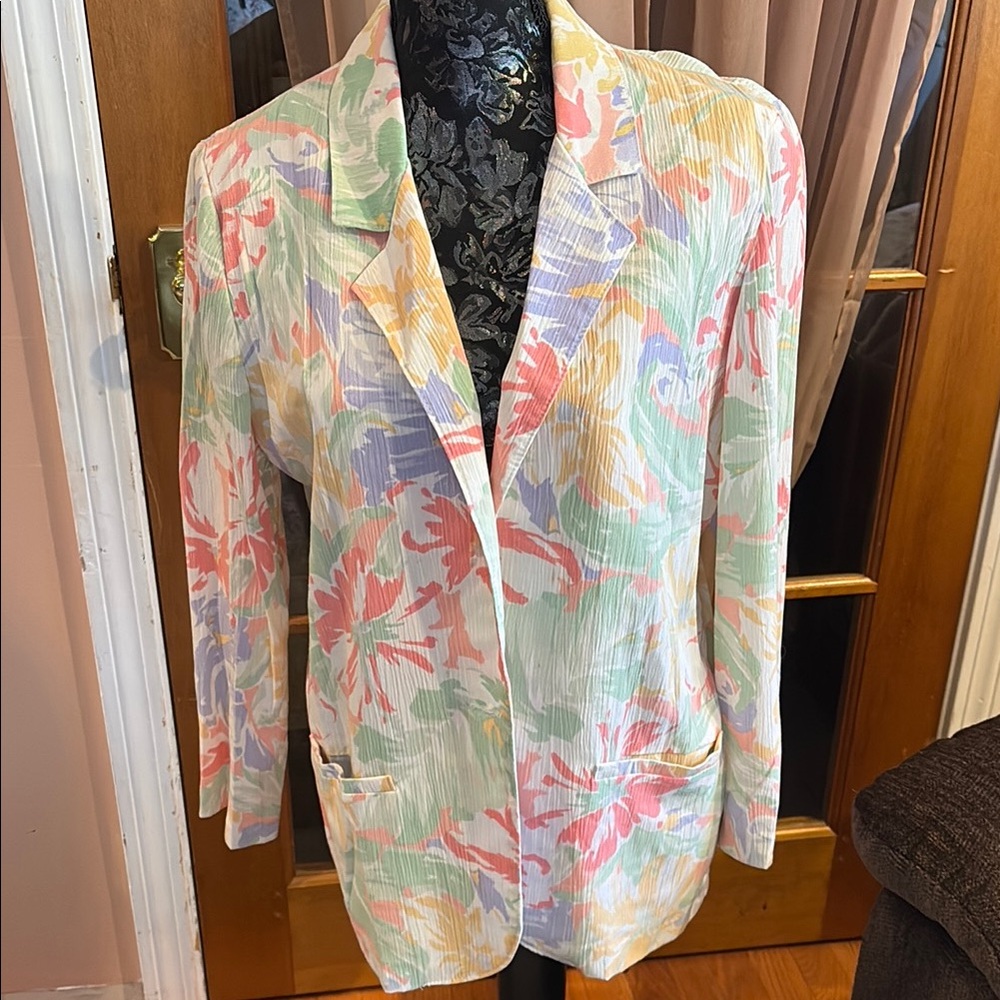Alfred Dunner Floral Pastel Women's Blazer, 8P